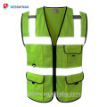 Atacado Personalizado Logotipo Impresso Hi-vis Gilet Segurança Colete Amarelo Malha ANSI Reflexivo Alta Visibilidade Vest com ID Bolsos